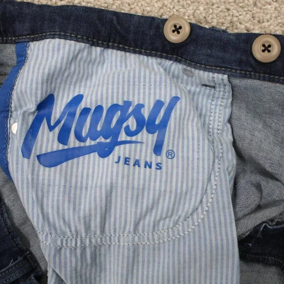 Mugsy Fultons Jeans Mens 40X30 Blue Dark Wash 5-Pocket Stretch Denim FLX3NFU